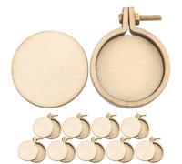 FOMIYES 10 Sets Mini Embroidery Hoops Wooden Round Cross Stitch Frames 2.5cm Small Handcraft Circles DIY Decorative Embroidery Rings for Sewing and Needlework