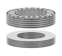 FOMIYES 10 Sets Thrust Needle Roller Bearing with Washer 0.87" Bore 1.46" Od Flat Axial Roller Bearing with Stable Thrust Support and Improved Contact Fatigue Life for Hydraulic Pumps