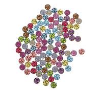FOMIYES 100pcs 12mm Leopard Pattern Glass Patch Flat Back Cabochons DIY Jewelry Accessory Gemstone Glass Patches for Beading and Crafting
