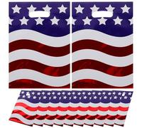 FOMIYES 100pcs American : Patriotic Independence Day Candy Treat Containers - Veteran Party Favor Bags - Stars and Stripes Themed Holiday Favor