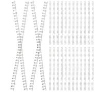 FOMIYES 100pcs Black 6.4mm Double-Loop Metal Binder Rings 34-Teeth Loose Leaf Book Clips for Notebook Binding Office and School Supplies