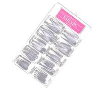 FOMIYES 100Pcs Crystal Nail Tips Measurement Scale Quick Gel Extension Nail Art Plates for Manicure Salon Use