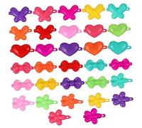 FOMIYES 100pcs Cute Mini Cartoon Hair Clips with Love Heart Butterfly Flower Bow Designs Lightweight Stylish Barrettes for Hair Decoration