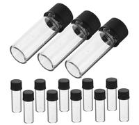 FOMIYES 100pcs Glass Cosmetic Sample Bottles Screw Caps Small Sample Containers for Lab Use Tiny Glass Vials for Makeup Refillable Sampling