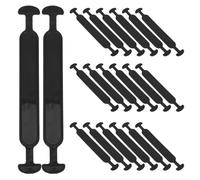 FOMIYES 100pcs Plastic Handle for Packaging Boxes with Secure Attachment, Black Plastic Pastry Box Handle Replacement, Multipurpose Grip for Moving, Business, and Shipping Cartons,