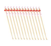 FOMIYES 100Pcs Portable Bamboo Ear Wax Removing Spoons Multi Function Tiny Ear Clean Tools Non Slip Design Compact for Safe Earwax Removal Random Color