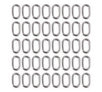 FOMIYES 100pcs Stainless Steel Oval Fishing Connector Rings 5x8mm Silver Lure Split Rings for Sea Fishing Carp Tackle Terminal Accessories