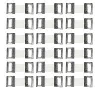 FOMIYES 100Pcs White Elastic Aluminum Buckles Hook Tape Buttons for Bandage Fixing and Medical Use, Stretchable Fasteners Suitable for First Aid and Healthcare Applications