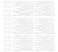 FOMIYES 100pcs White Plastic Wig Cap Clips with 7 Teeth Mesh Net Comb, Wig Fixing Accessories for Hair Caps and Styling in Beauty Care