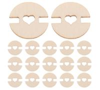 FOMIYES 100pcs Wooden Pom Poms Buttons for Hats Assorted Natural Round Wood Buttons for Knitting Hat Making and DIY Craft Projects