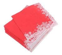 FOMIYES 100pcs Xmas Snowflake Napkins: Holiday Disposable Paper Napkins for Party Decorations - Christmas Dinner Table Winter Festive Supplies