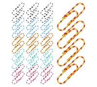 FOMIYES 100pcs Zebra Pattern Medium Metal Paper Clips Office Paper Pins and Bookmark Stationery Supplies for School Home Document Organization Random Color
