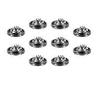 FOMIYES 10Pcs 18Mm Detachable Metal Coat Buttons Gun Black, Stitch-Free Multipurpose Fasteners for Sweaters, Jackets, and Clothes Fixation