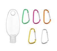 FOMIYES 10pcs 30ml Portable Hand Lotion Bottles with Flip Top Lid and Hanging Hook, Refillable Travel Empty Lotion Dispensers for Bathroom and Outdoor Use Random Color