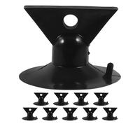 FOMIYES 10pcs 35mm Black Plastic Light Bulb Suction Cup Remover Set High Reach Bulb Changer Tool for Ceiling and Spotlight Lamp Replacement