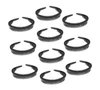 FOMIYES 10pcs Anti-slip Hairband Headbands Women Grip Head Band Hair Comb Headband Hair Accessories for Styling Accessories Female Headdress Girl Black