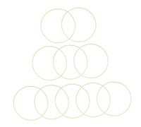 FOMIYES 10pcs Bamboo Frame Dream Catcher Base Hoops Versatile Design Elegant Circle Rings Khaki Color Convenience for Crafting Wedding Decor