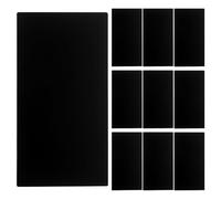 FOMIYES 10pcs Black Aluminum Name Plates Blank Tags 150x100mm with Rounded Corners 0.5mm Thick Engraving Blanks for Office Door Signs Business Labels and Desk Nameplates