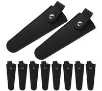 FOMIYES 10Pcs Black Scissors Sheath for Barber Hairdressing Tools, Hanging Pruner Holder and Garden Knife Sheath, Protective Storage Pouch for Professional Hair Styling and Pruning Tools