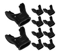 FOMIYES 10pcs Black Silicone Regulator Mouthpiece Replacement Set for Scuba Diving and Snorkeling, Soft Bite Valve for Snorkel Equipment, Sturdy Diving Gear Accessory
