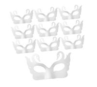 FOMIYES 10pcs Blank Swan Shaped Paper Masks for Painting and Carnival Creative Crafting Lightweight and Comfortable for Artistic Expression and Group Activities