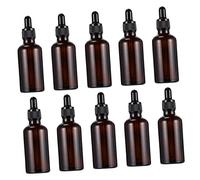 FOMIYES 10pcs Brown Glass Essential Oil Bottle Dropper Reusable Travel Perfume Bottles for Medicine Storage and Liquid Shots