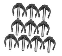 FOMIYES 10pcs C-Shape Walker Clips Adjustable Crutch Buckle Attachments for Walking Sticks Black 22mm Tube Replacement Parts for Mobility Aids