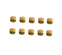 FOMIYES 10pcs Creative Food Brooch Cartoon Hamburger Pins for Clothing Bags Hats Dresses Durable Accessories for Women for Fashion and DIY Crafts