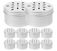 FOMIYES 10pcs Dog Scent Training Boxes 120ml Aluminum Lid with Threaded Petal Holes Dog Nosework Container and Working Scent Identification Kit