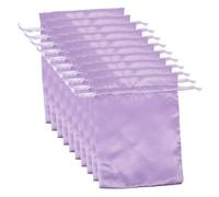 FOMIYES 10pcs Drawstring Cosmetic Bags Lightweight Travel Pouch for Women Compact Satin Toiletry Organizers in Stylish Light Purple Multipurpose Makeup Storage for Cosmetics and Jewelry