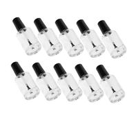 FOMIYES 10pcs Empty Nail Polish Bottle Clear Nail Polish Glass Transparent