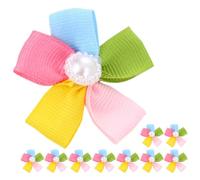 FOMIYES 10Pcs Flower-Shaped Pet Hair Clips for Puppies and Dogs, Lightweight Polyester Hair Accessories, for Daily Life and Big Events