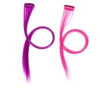 FOMIYES 10Pcs Human Hair Extensions Clip In Straight Plain Color Hairpieces for Cosplay and Daily Use Comfortable Natural and Breathable Hair Extensions in Deep Purple