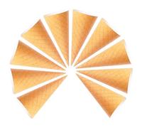 FOMIYES 10pcs Ice Cream Cone Shaped Flower Bouquet Wrapping Paper Holders Made of White Card Lamination for Holding Bouquets and Confetti Suitable for Birthdays and Anniversaries