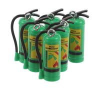 FOMIYES 10pcs Mini Fire Extinguisher Charms Set Fire Safety Keychain Pendants for Handbag Backpack DIY Bag Accessories