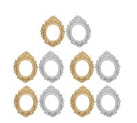 FOMIYES 10pcs Mini Resin Photo Frames, Vintage Miniature Picture Frame, Antique Gold Sliver Frame, Mini Picture Frames for Handmade Crafts Making, Lovely Home Wall Decorations