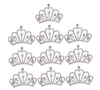 FOMIYES 10pcs Mini Rhinestone Crown Charms Flatback Decorations for DIY Jewelry Making Hair Accessories Clothing Embellishments Lightweight Craft Embellishments with Star and Tiara Design