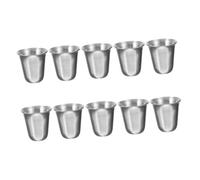 FOMIYES 10pcs Mini Stainless Steel Communion Cups Set Mini Stainless Steel Communion Cups Set Church Service