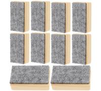 FOMIYES 10pcs Mini Wooden Chalkboard Erasers with Felt and Non-Woven Fabric, Sturdy School Blackboard Chalk Cleaner for Classroom and Office Use