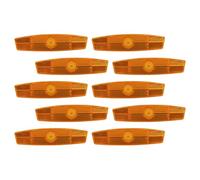 FOMIYES 10pcs Orange Bicycle Reflective Spoke Reflectors Front Rear Wheel Warning Signs Replaceable Plastic Reflective Gear for Mountain Bike Cycling Safety