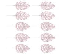 FOMIYES 10pcs Pink Glitter Monstera Leaf Xmas Decorations DIY Flower Arrangement Materials Christmas Party Props Artificial Leaves for Holiday Background Decor