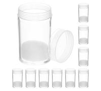 FOMIYES 10pcs Plastic Coin Storage Tubes for 20 Coins Airtight Protective Collection Containers Money Saving Box for Collectors and Collection Supplies