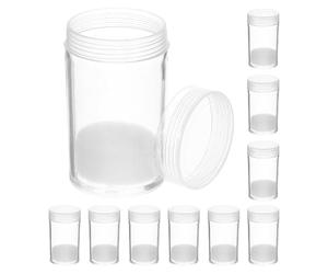 FOMIYES 10pcs Plastic Coin Storage Tubes for 20 Coins Airtight Protective Collection Containers Money Saving Box for Collectors and Collection Supplies