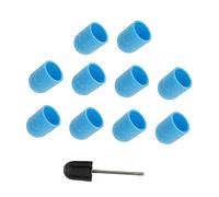 FOMIYES 10pcs Professional Nail Art Tools Nail Sanding Caps Grit Files for Polisher Caps Foot File Removal