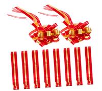 FOMIYES 10pcs Red Plastic Pull Bows for Gift Wrapping and Wedding Car Decorations, Easy to Assemble and Sturdy, for Party Boxes and Baby Bath Baskets