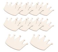 FOMIYES 10pcs Small Wooden Crown Pendants DIY Crafting Accessories Handheld Wood Crown Charms for Jewelry Making Home Decoration Unfinished Woodcut Ornaments