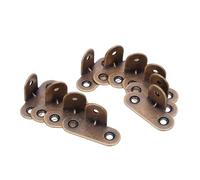 FOMIYES 10pcs Thickened Brass 90 Degree Right Angle T Bracket Corner Brace Furniture Shelf Support Metal Connectors for Cabinets and Bookshelves