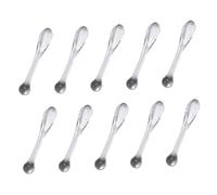 FOMIYES 10pcs Transparent Facial Cream Scoops Portable Lotion Mask Foundation Spatulas Abs Makeup Tools for Skincare and DIY Cosmetics