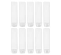 FOMIYES 10pcs Travel Toothpaste Bottles Empty Plastic Refillable Squeeze Tubes Flip Cap for Liquid Makeup The Go