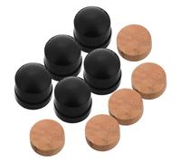 FOMIYES 10pcs Trombone Valve Cork Set with Rubber End Bumpers and Cork Pads for Brass Instrument Repair, Replacement Spit Valve Accessories Suitable for Trumpet and Trombone Maintenance